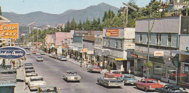 busy street circa 1964