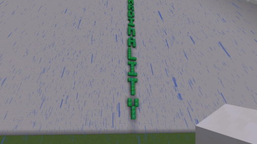 wall that says high cardinality built with minecraft