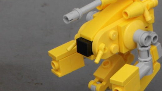 yellow lego mech