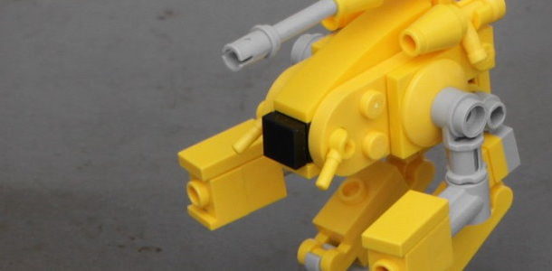 yellow lego mech