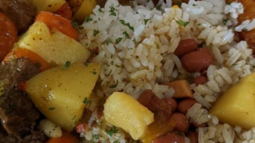 Deluxe rice and beans dinner